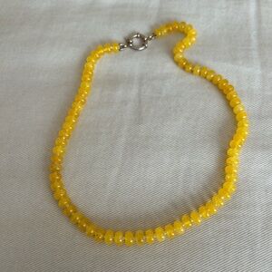 New yellow stone stackable necklace